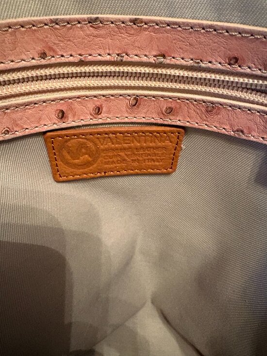 NWOT Rare Valentina Italian Ostrich Leather Backpack/Handle Bag. main image 8